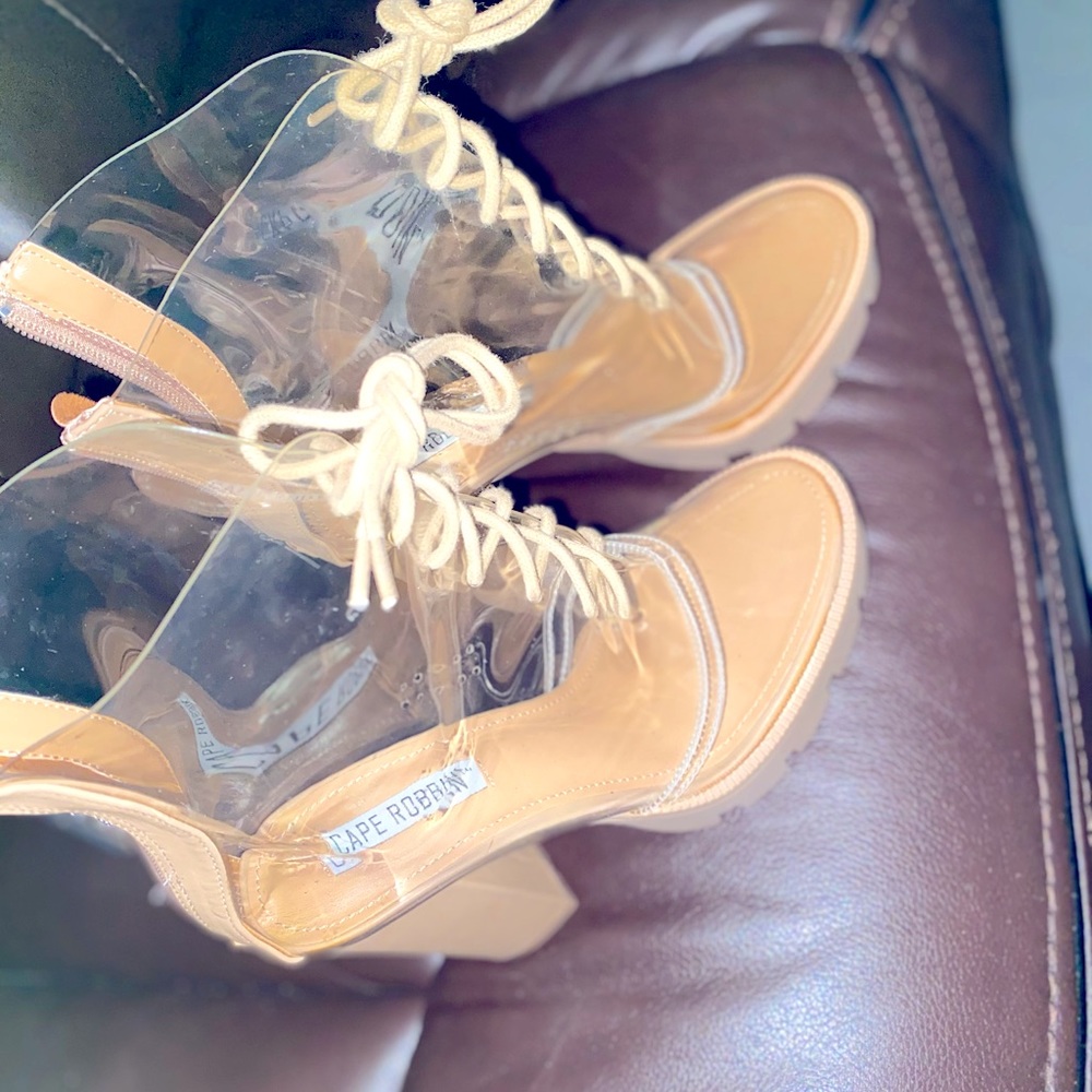 Platform Breathable Clear Booties
